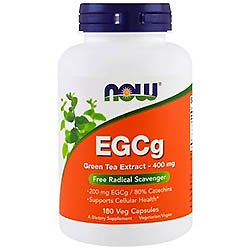 Now Foods, EGCg、緑茶エキス、400 mg、180野菜カプセル