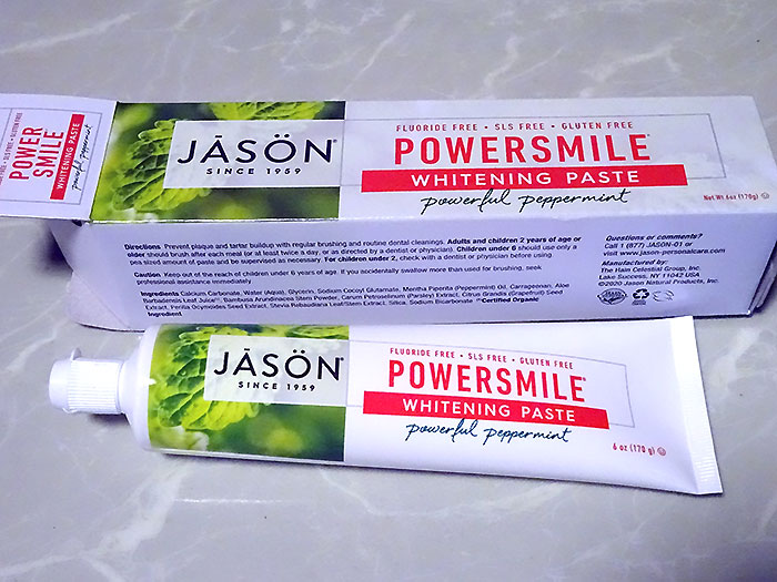 ホワイトニング歯磨き粉：Jason Natural　PowerSmile（パワースマイル）ホワイトニングペースト