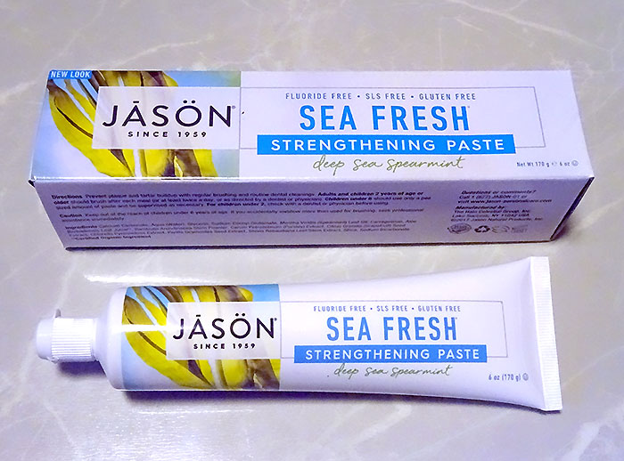 ホワイトニング歯磨き粉：Jason Natural　Sea Fresh（シーフレッシュ）深海スペアミントホワイトニングペースト