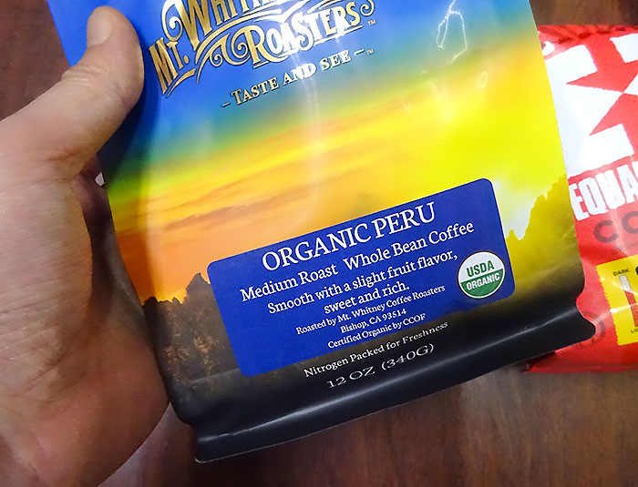 Mt. Whitney Coffee Roasters オーガニックペルー（Organic Peru）ミディアムローストコーヒー