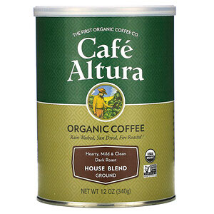 Cafe Altura（カフェアルツラ）, オーガニックコーヒー、フレンチロースト、挽き豆、340g（12オンス）
