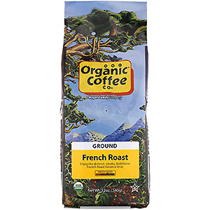 Organic Coffee Co.（オーガニックコーヒー）, フレンチロースト、粉コーヒー、340g（12オンス） 