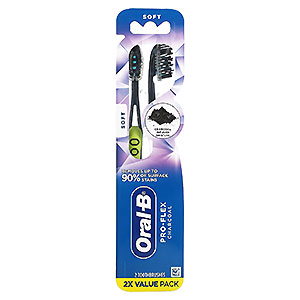 Oral-B, Pro-Flex Charcoal Toothbrush, Soft, 2 Pack