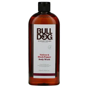 Bulldog Skincare For Men, ボディウォッシュ、ベチバー＆ブラックペッパー、500ml