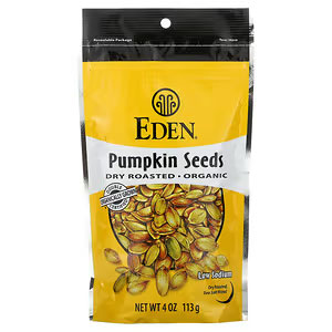  Eden Foods（エデンフーズ）, オーガニック、カボチャの種、ドライロースト、4オンス (113 g) 