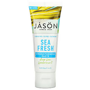 Jason Natural, 海の新鮮さ（Sea Fresh）, 抗歯垢＆強化ペースト, 深海スペアミント, 3オンス (85 g) 