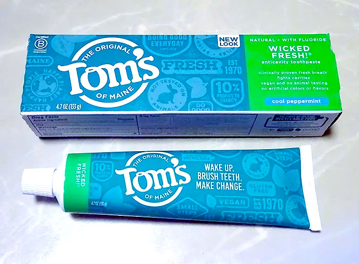 ホワイトニング歯磨き粉：Tom's of Maine　Wicked Fresh!（ウィキッドフレッシュ！）フッ素入り虫歯予防歯磨き