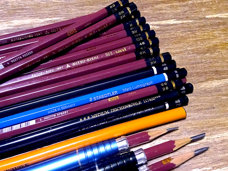 【画材初心者】鉛筆画で使う鉛筆の特徴と選び方！ステッドラーと三菱ハイユニのどっちを選ぶ？