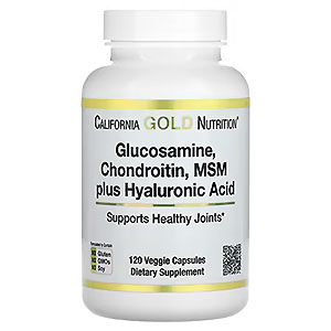 California Gold Nutrition, グルコサミン、コンドロイチン、MSM＋ヒアルロン酸、ベジカプセル120粒