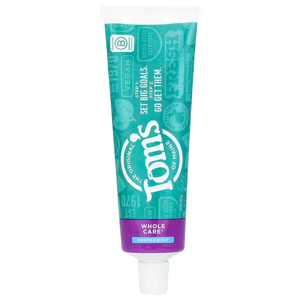 Tom's of Maine, Whole Care®（ホールケア）、フッ素配合ナチュラルアンチカビティ トゥースペースト、ペパーミント、113g（4.0オンス） 