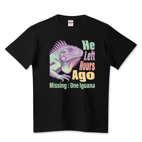 家出イグアナ、今日もルンルン散歩中_パステル