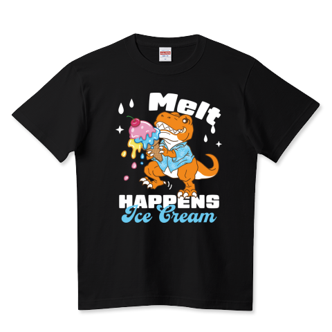 ティラノも困る!? 溶けちゃうアイスクリーム_黒