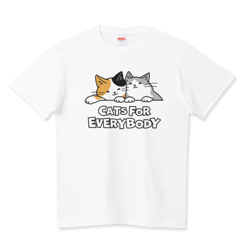 仲良し猫のほっこりデュオデザイン_WH