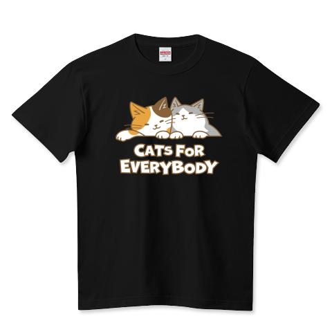 仲良し猫のほっこりデュオデザイン_BK