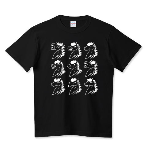 表情豊かな馬のコミカルフェイス_BK