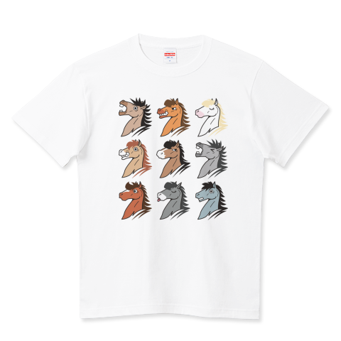 表情豊かな馬のコミカルフェイス_WH